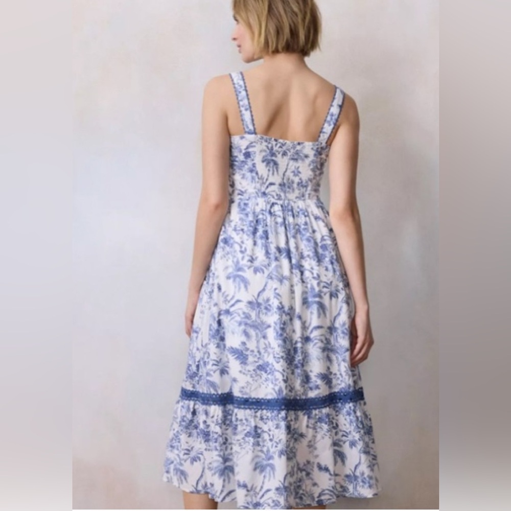 NEW…LC Lauren Conrad Tropical Floral Print Midi Dress - Picture 3 of 7